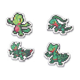 Treecko, Grovyle, Sceptile & Mega Sceptile Pokémon Pixel Pins (4-Pack)