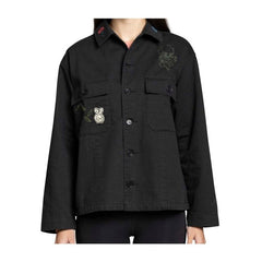 Budew, Roselia & Roserade Pokémon Nature: Fall Black Utility Jacket - Women