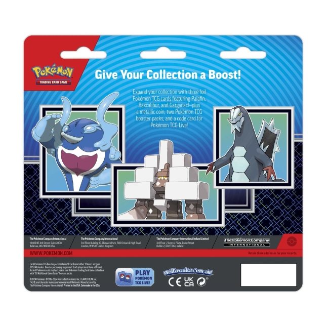 Pokémon TCG: Palafin, Baxcalibur & Garganacl Cards with 2 Booster Packs & Coin